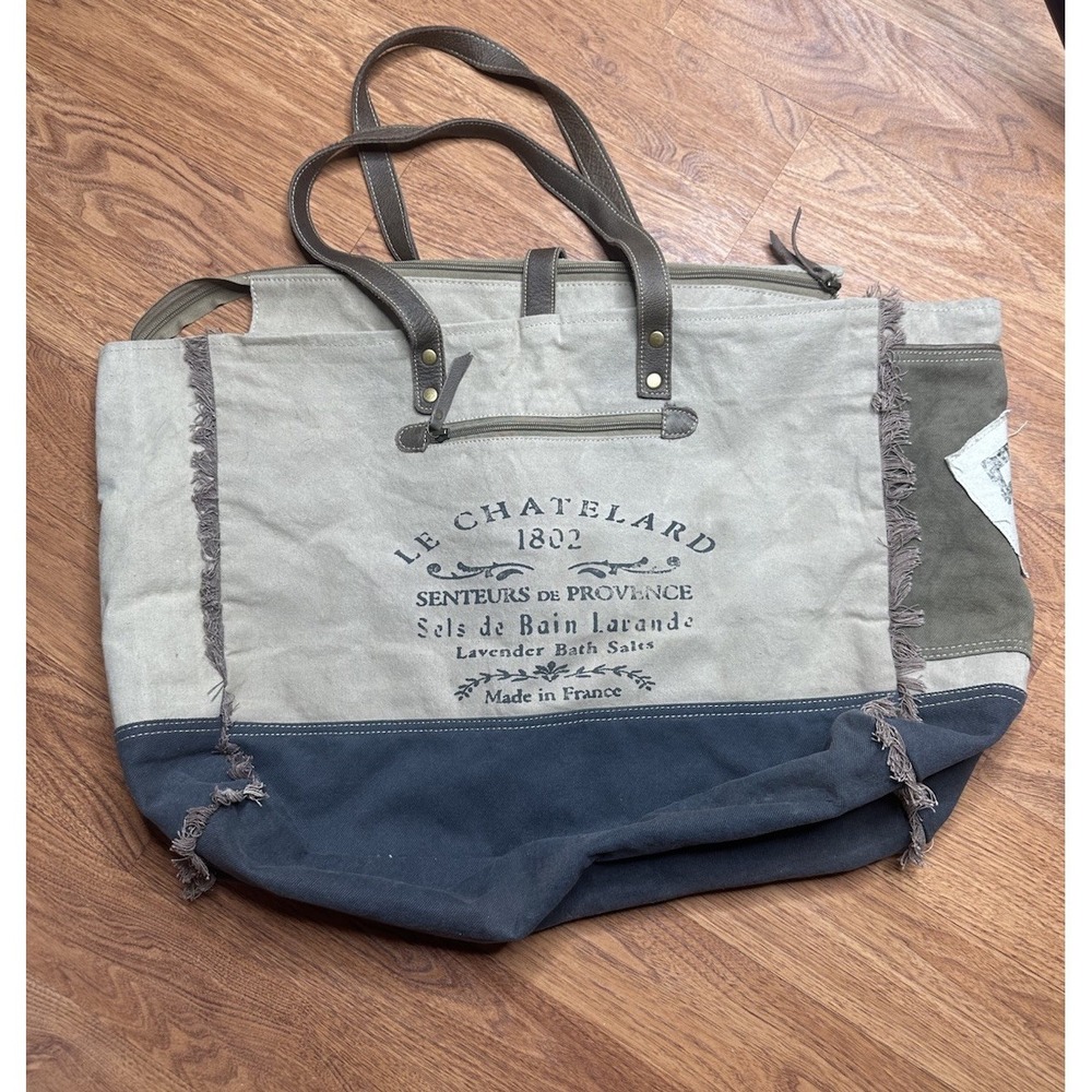 Myra‎ Weekender Bag Oversized Zips Canvas  Straps T Carry On Boho